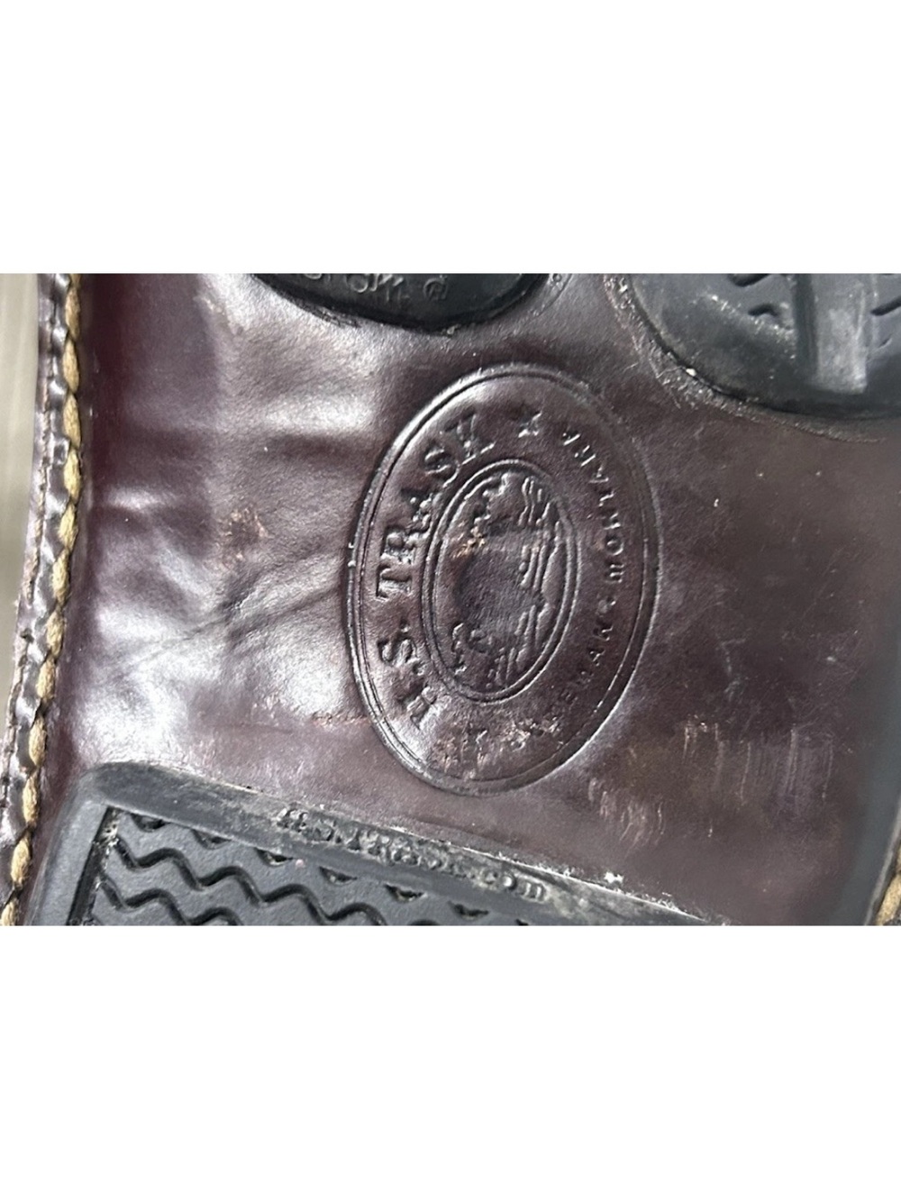 HS Trask Driving Moccasin Loafer Mens 9.5 Brown Leather Casual Preppy Slip On - Picture 9 of 10
